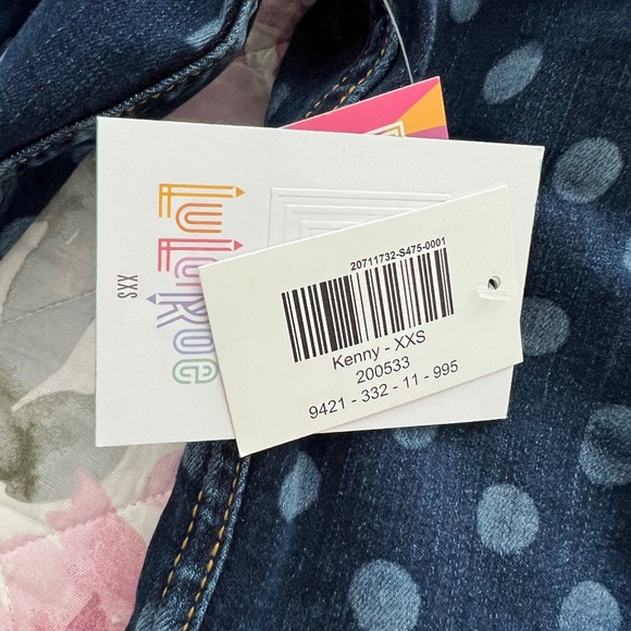 NWT Lularoe Kenny Polkadot Denim  Jacket XXS - Picture 4 of 4